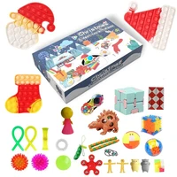 christmas advent calendar toys blind box 24 days push bubble sensory toys set stress relief toys gift for kids adults