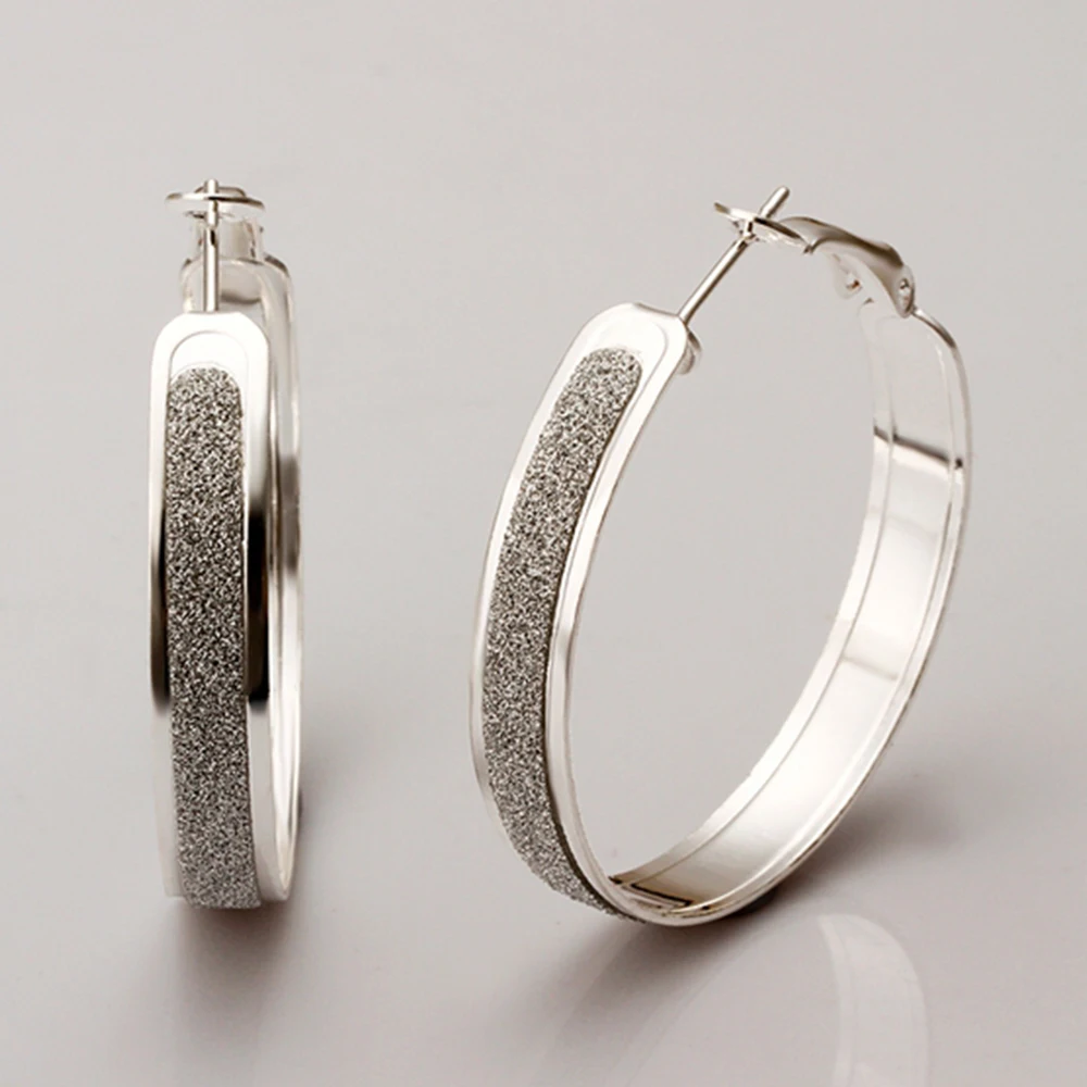 

INALIS Silver Plated Earrings For Women Exquisite Romantic Round Earrings Wedding Gift For Her Fashion Jewelry New Arrival 2021