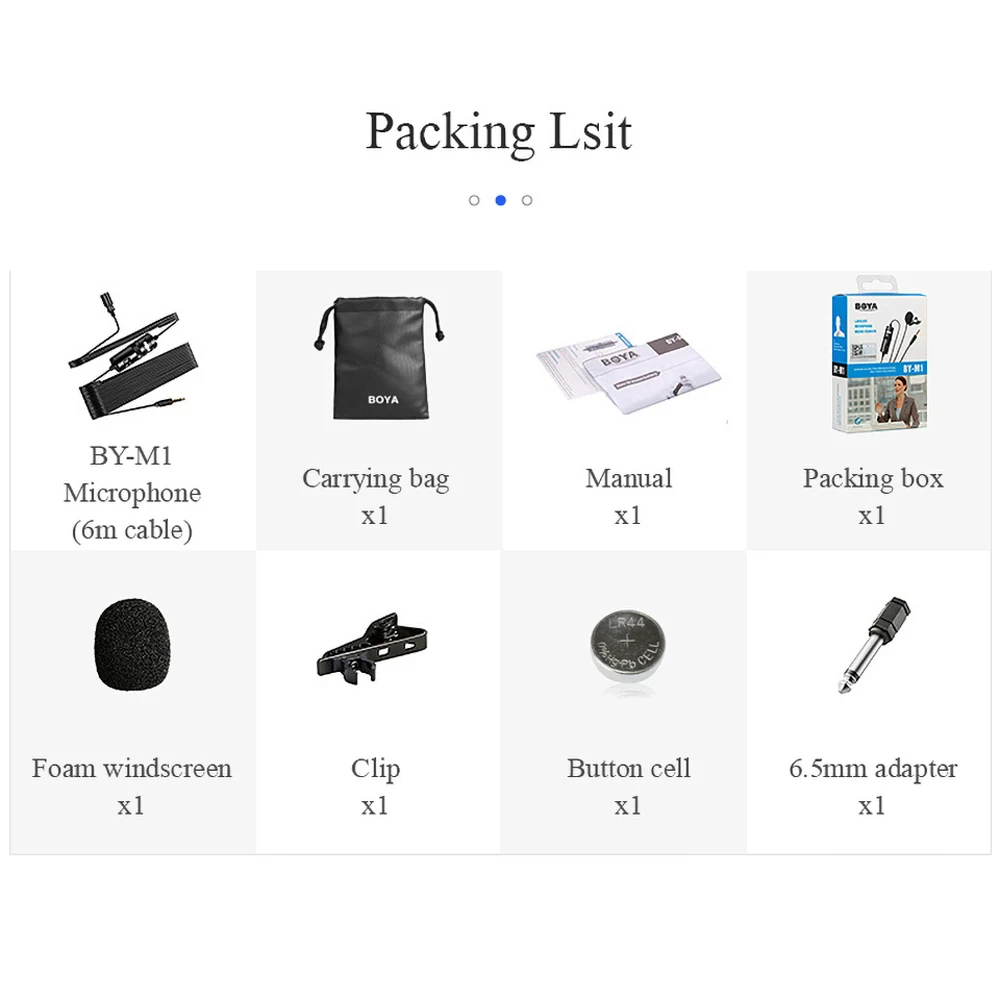 Всенаправленный петличный конденсаторный микрофон 6 метров для смартфонов ПК