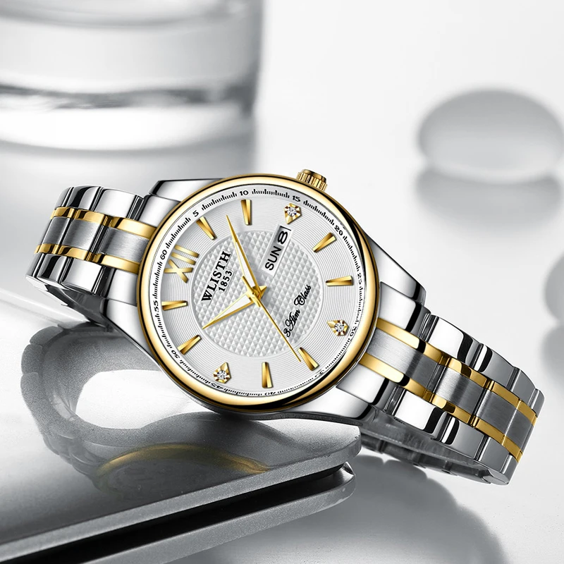 Часы для влюбленных календарь водонепроницаемые часы со стальным ремешком