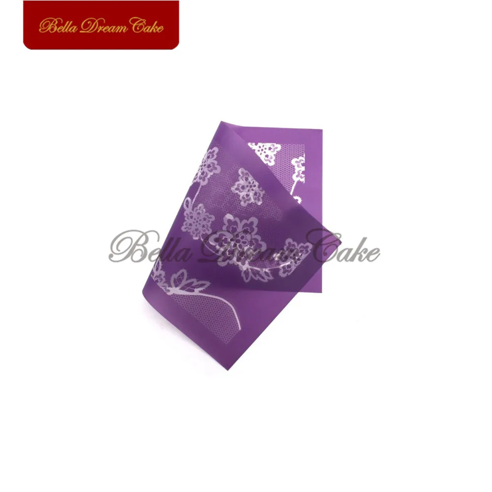 Кружева цветок торт трафарет для форма свадебного торта сетчатый Трафарет