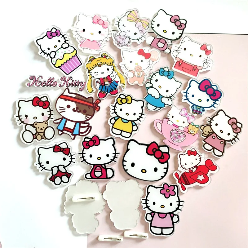 Sanrio аниме персонаж Hello Kitty Милая брошь для девочек Kawaii канцелярские