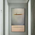 Новый минималистичный стиль абстрактная лодка природный пейзаж настенная живопись Настенная живопись для гостиной домашний Декор (без рамки)