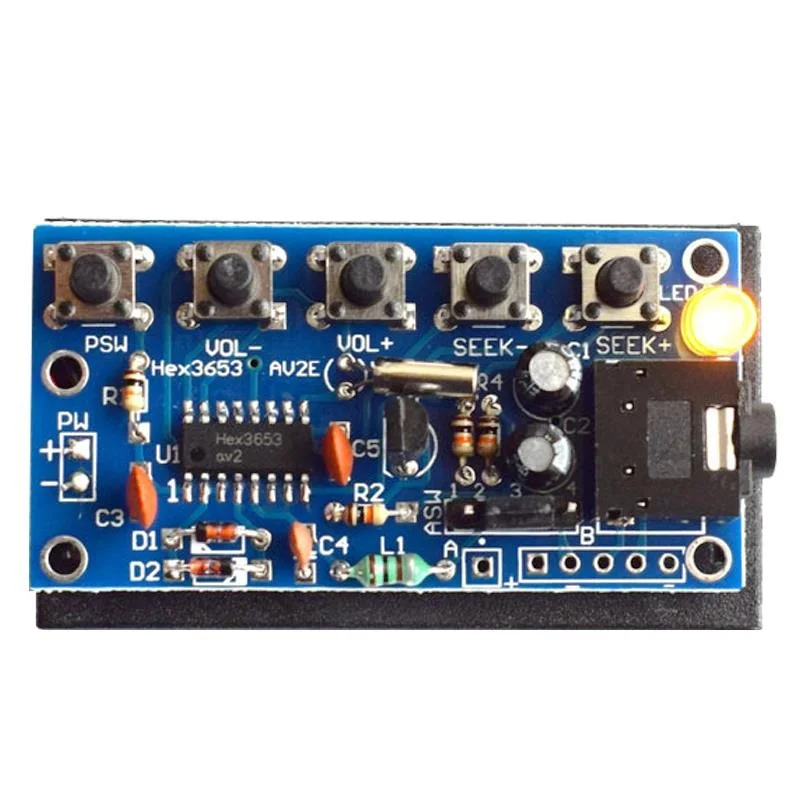 

DIY Electronic Kits Wireless Stereo FM Radio Receiver Module PCB 76MHz-108MHz DC 1.8V-3.6V Board Parts
