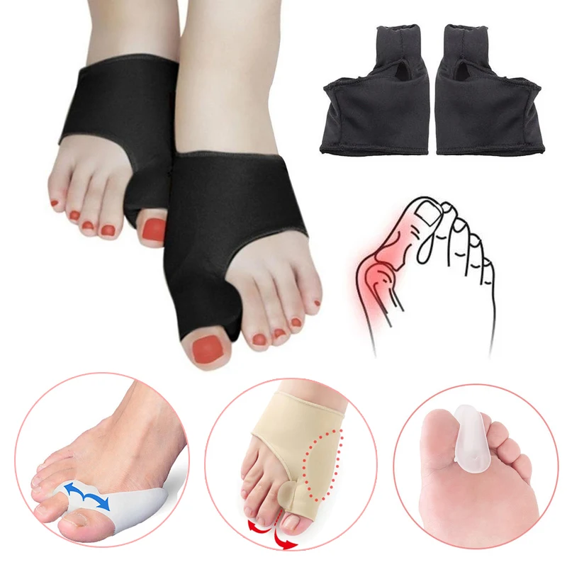 

2Pair Hallux Valgus Bunion Corrector Silicone Toe Separator Orthopedic Bone Thumb Big Toes Separators Feet Splint Straightener