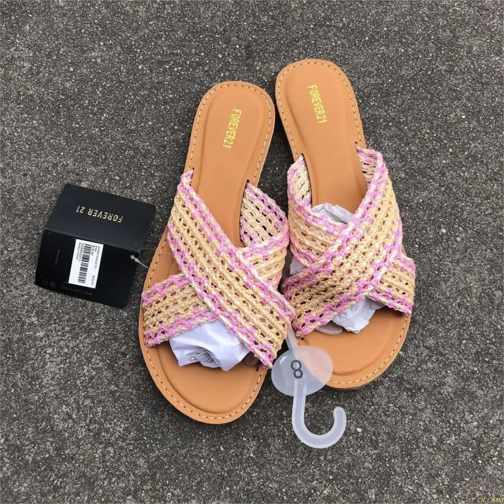 

2019 Wholesale sandalia feminina baixa Women Bohemia Slippers Flip Flops Flat SlippersToe Beach sandals free shipping