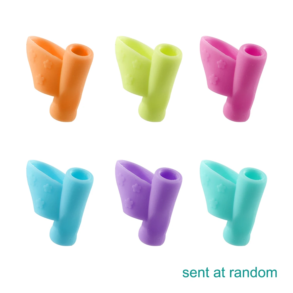 1/3Pc New Arrival Pencil Grasp Orthodontic Quality Siliconehold Pen Device Child Student Corrected Pencil Grip Loop Color Random