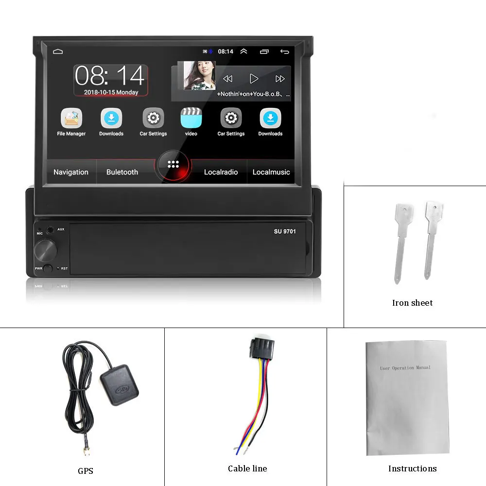 Camecho 2 Din Android 8 1 Автомобильный GPS мультимедийный плеер WIFI/USB 2din для VW Toyota Polo Golf Honda
