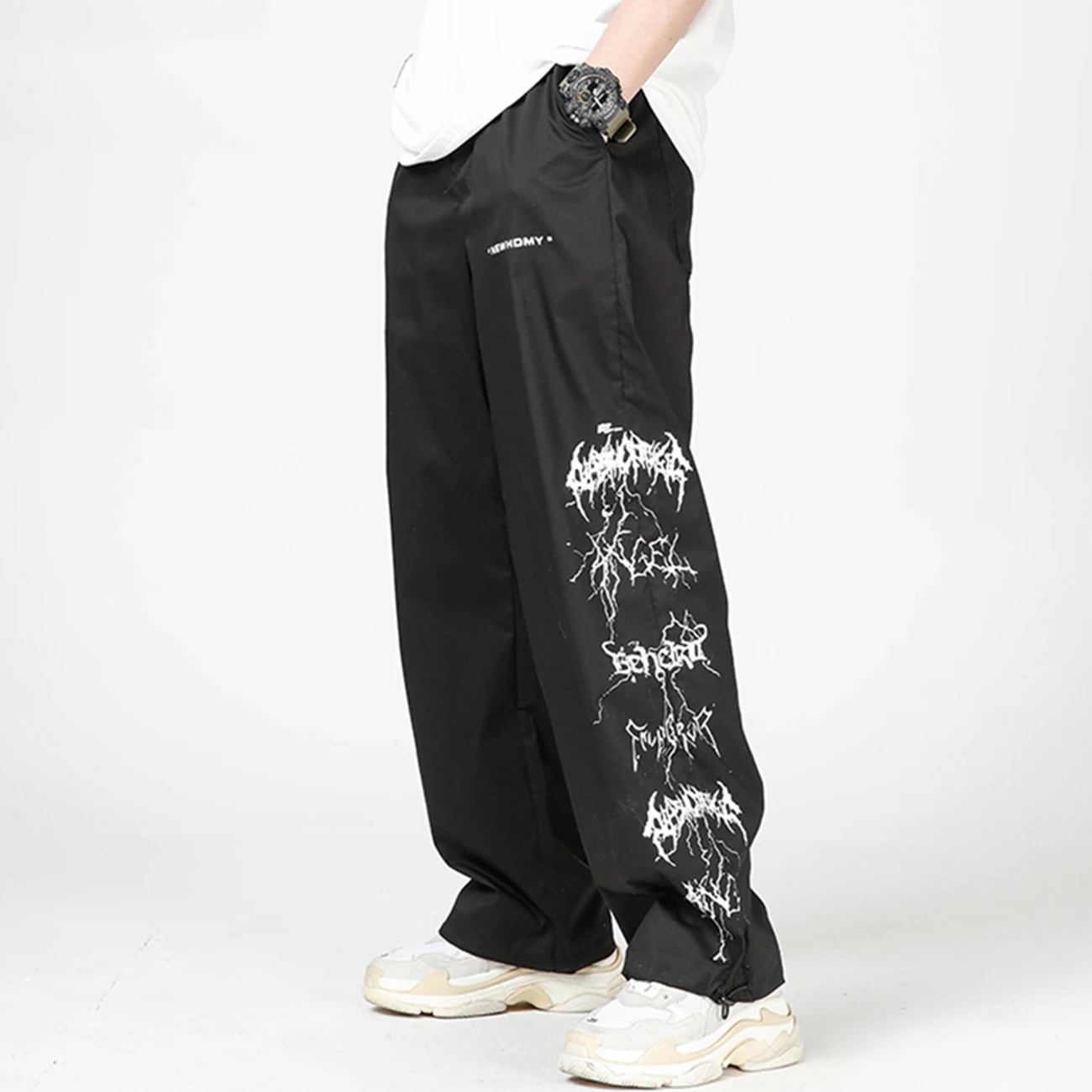 

Брюки-карго мужские с молнией, уличная одежда в стиле хип-хоп, модные мешковатые штаны в стиле Харадзюку, джоггеры, лето 2021