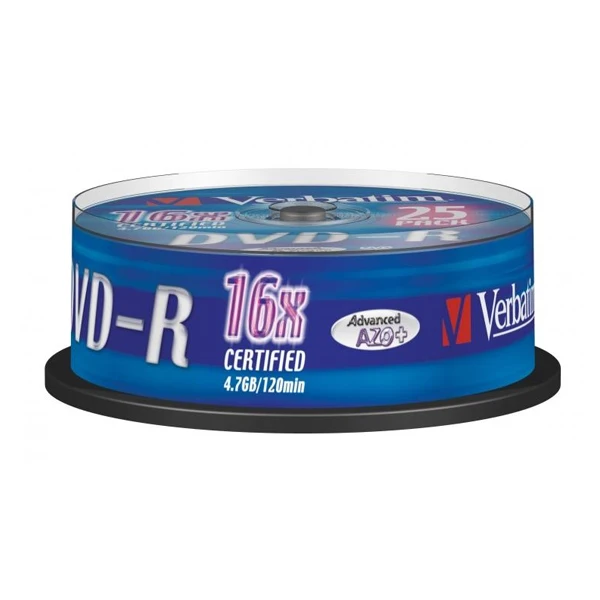DVD R Verbatim 43522 16x25 шт|Чистые диски| |