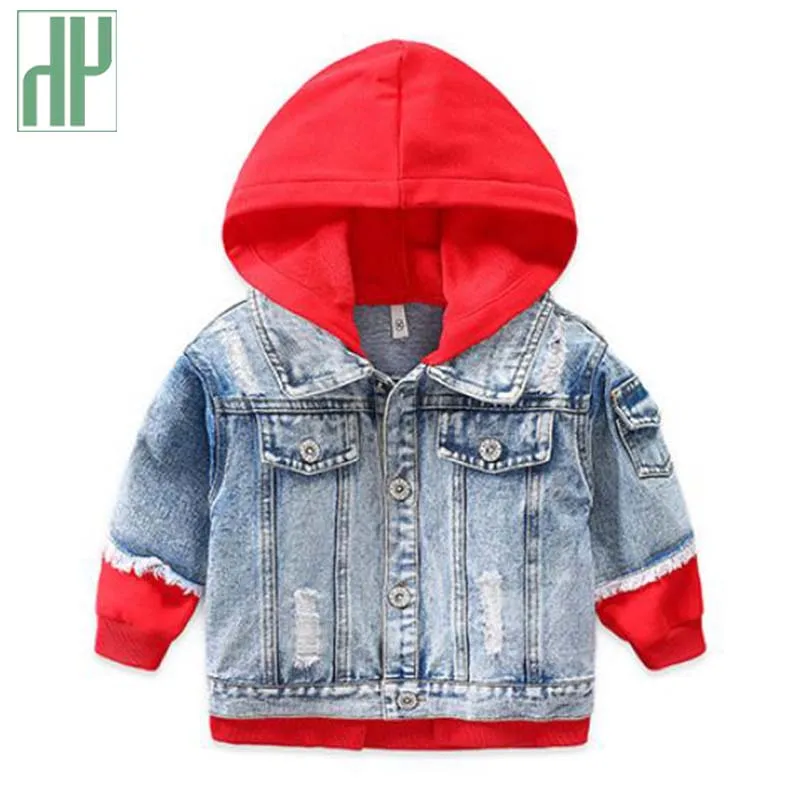 Детская джинсовая куртка с длинным рукавом Весенняя Повседневная ветровка для