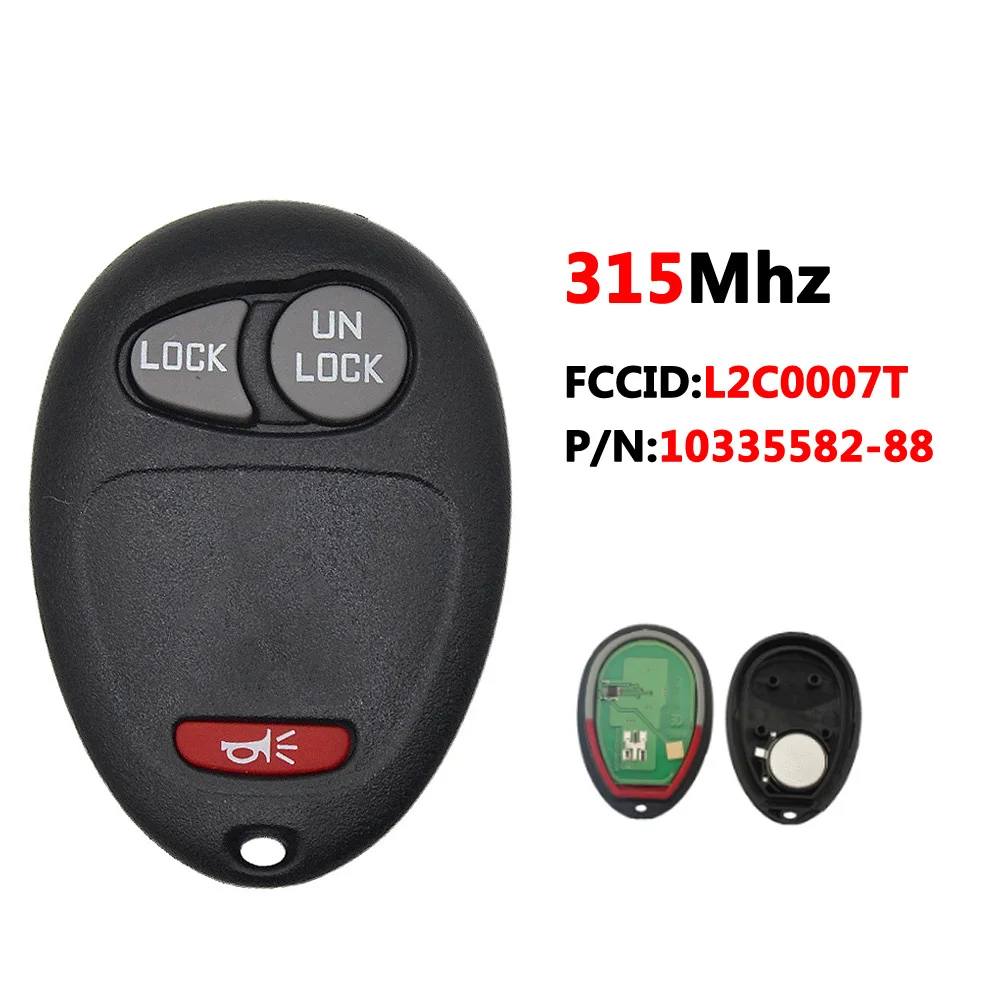 

Брелок XNRKEY L2C0007T 2 + 1B без ключа 315 МГц для ключа Buick FCCID: L2C0007T 10335582-88