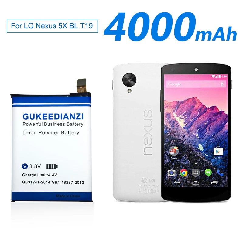 BL-T19 4000mAh 100% новый телефон заменить батарею для LG Nexus 5X H790 H791 H798 литий-ионные