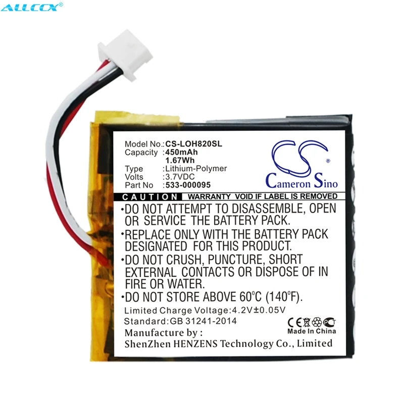 Аккумулятор Cameron Sino 450mAh 533-000095 для Logitech H820e | Электроника