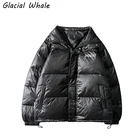 Пуховик GlacialWhale, мужская зимняя куртка, пальто, 2021, хип-хоп, ветрозащитный, негабаритный, в стиле хип-хоп, уличная одежда, черные водонепроницаемые куртки для мужчин