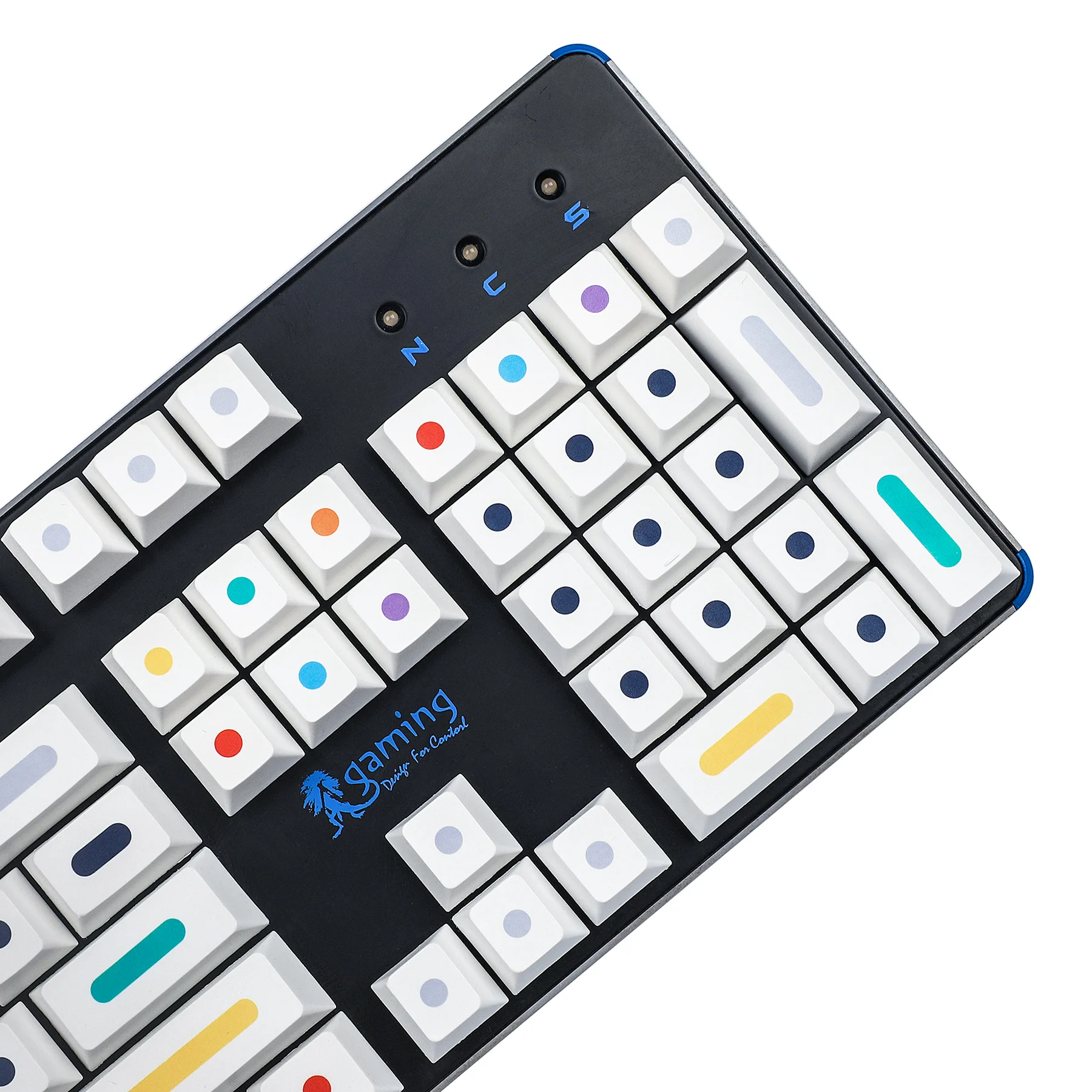 

Color Dots ZDA Cherry Profile Unique Font Dye Sub Thick PBT GK61 Keycaps For Mechanical Keyboard ANSI 104 TKL 96 84 68 GMMK