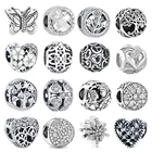 Бусины-шармы женские из серебра 925 пробы с белым цирконием