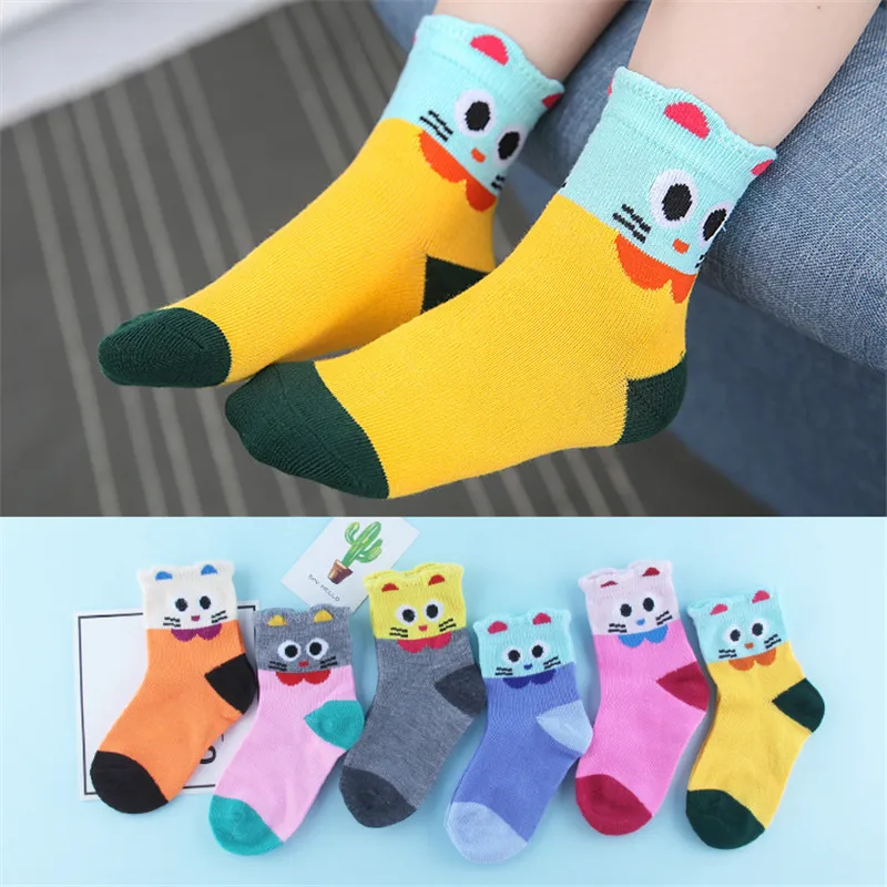 

5Pairs/Lot Kid Socks Winter Autumn Girl Cartoon Socks Children Sock Breathable Cotton Socks For 1-11Years Boys Girls Socks