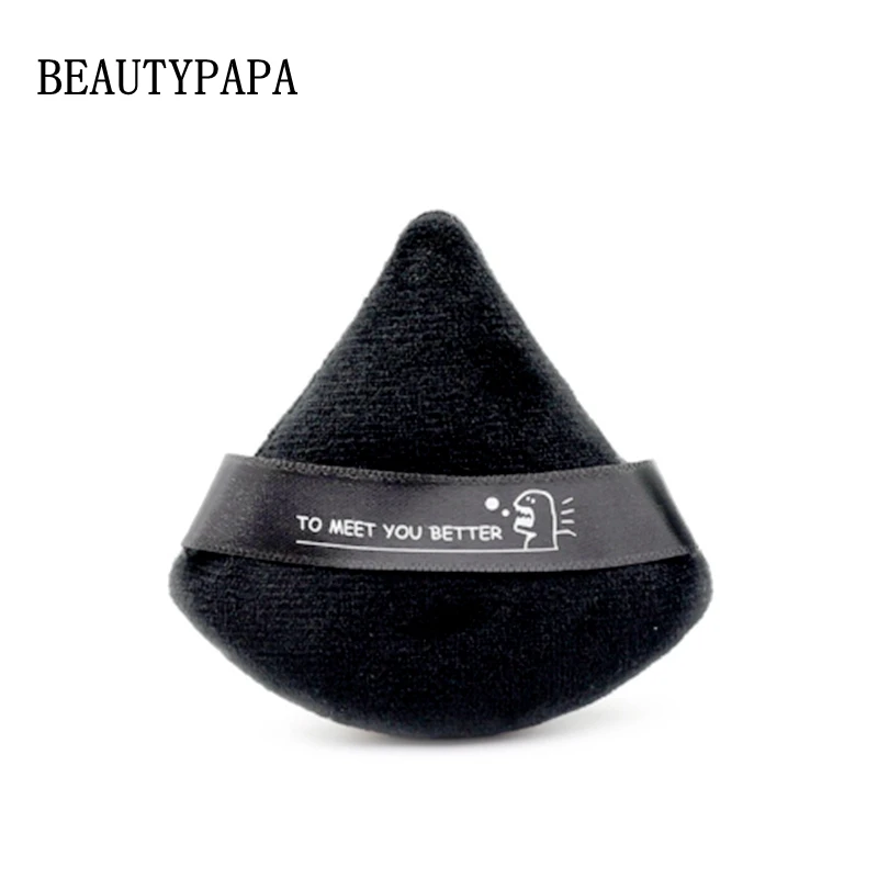 Beautypapa 2 шт. (черно белая) Треугольная бархатная пудра косметические пуховки мини