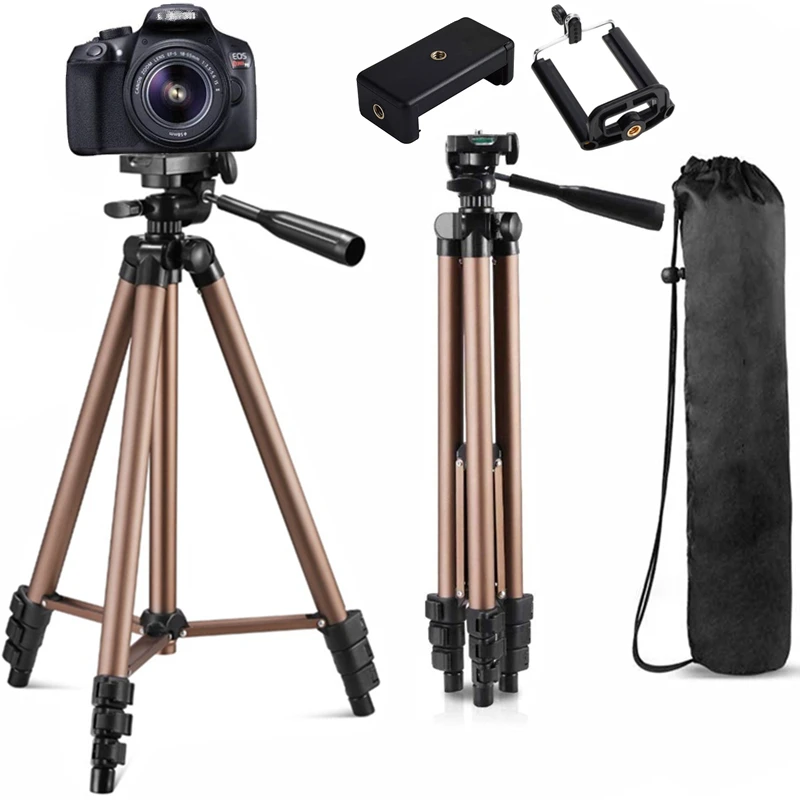 

Camera Tripod For Cellphone Tripod For Phone Camera Stand Holder For Canon Nikon Sony DSLR Digital DV Camcorder WT3130 Aluminum