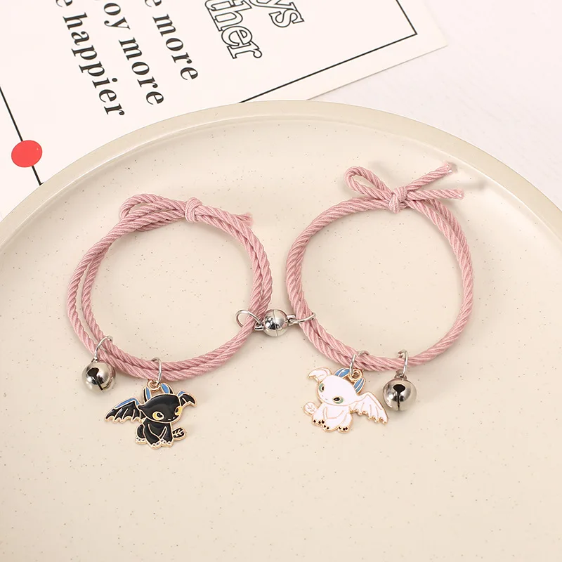 Магнитный браслет с колокольчиком для привлечения пары Модный милый мультяшный