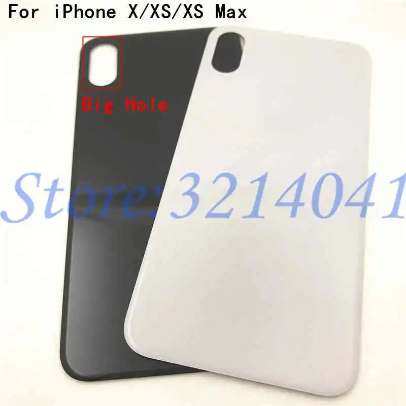 Чехол для iPhone X XS MAX с большим отверстием Задняя стеклянная крышка аккумулятора
