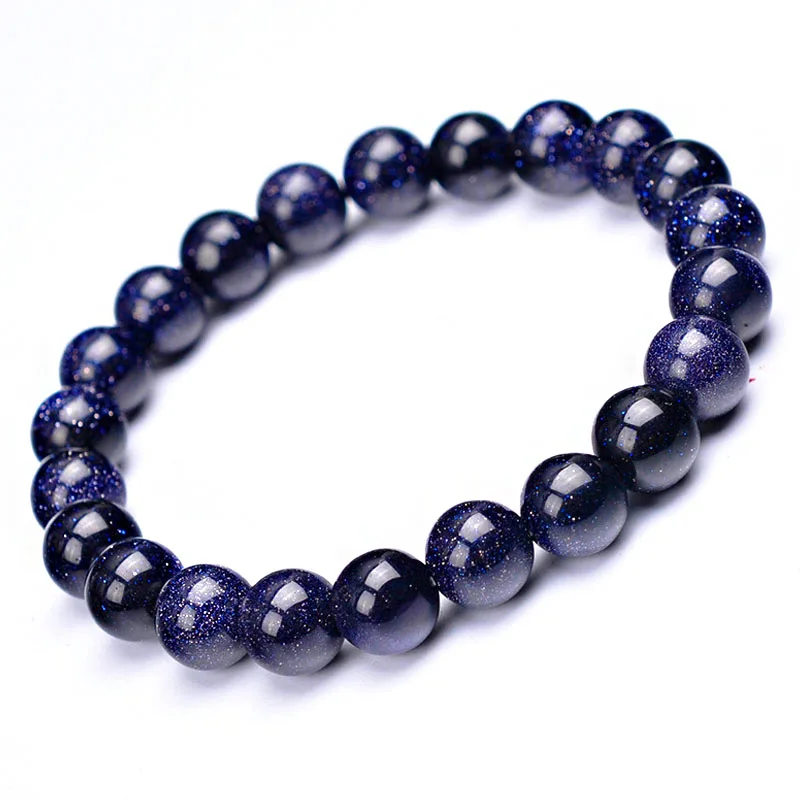 Классический Браслет jinzeyi из натурального синего песка для мужчин и женщин