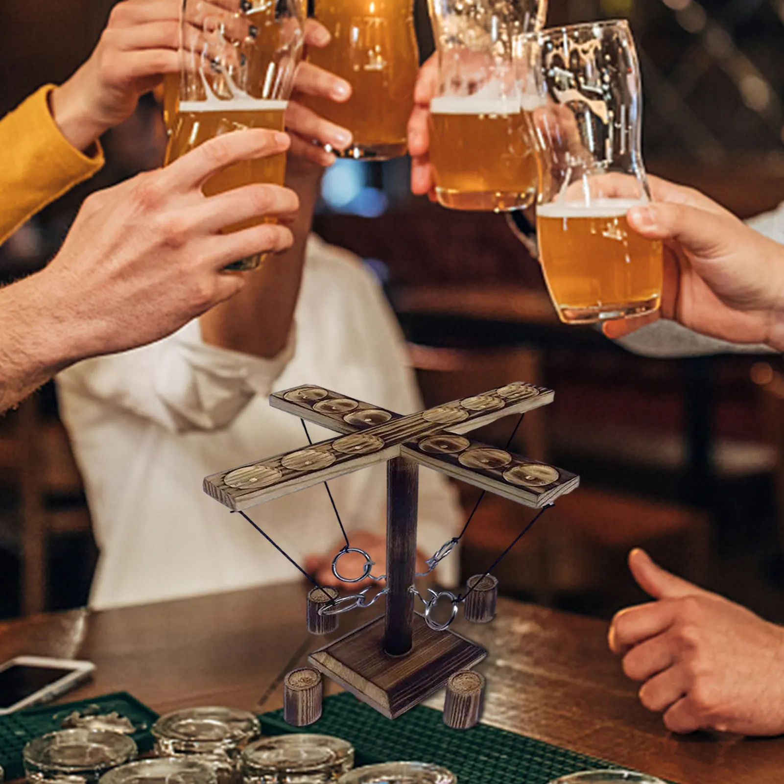 

NEW Party Toys Drinking Game Toy Interactive Wooden Ring Toss Game Throwing Hook Game For Party Bars Home Dropshipping in style