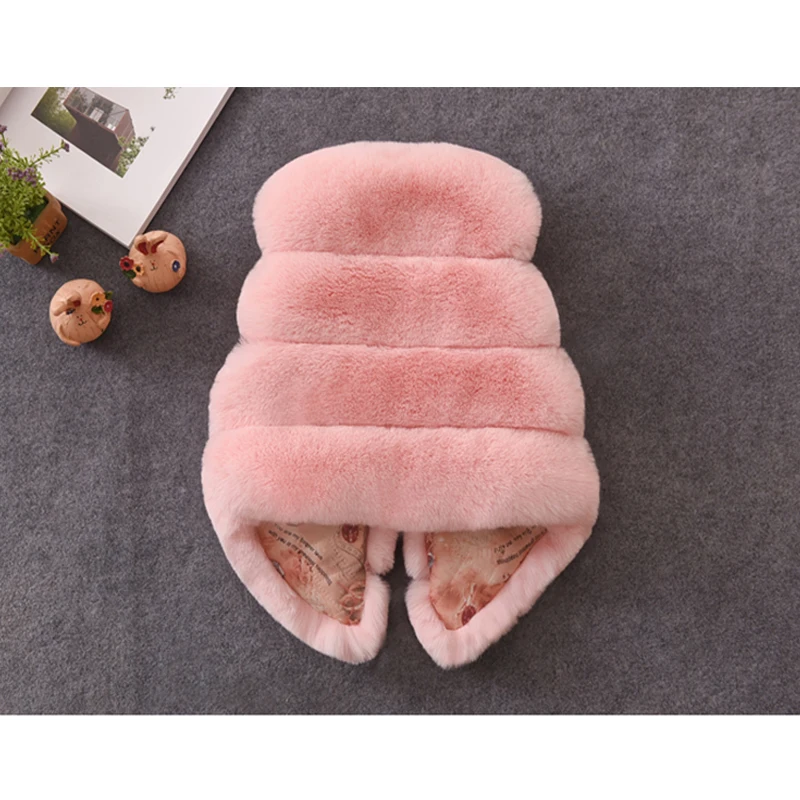 В 2019 году новая осенне зимняя детская одежда милое супер мягкое пальто меховой