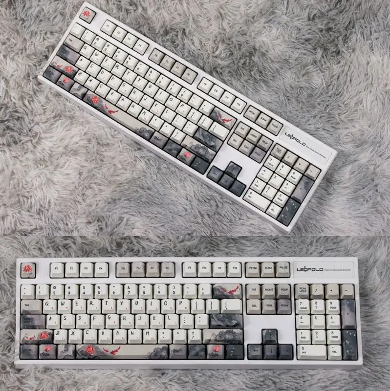 

5 Sides Dye-Sublimation Ink Koi Nobori Carp Keycap Mechanical Keyboard Keycaps 7XED