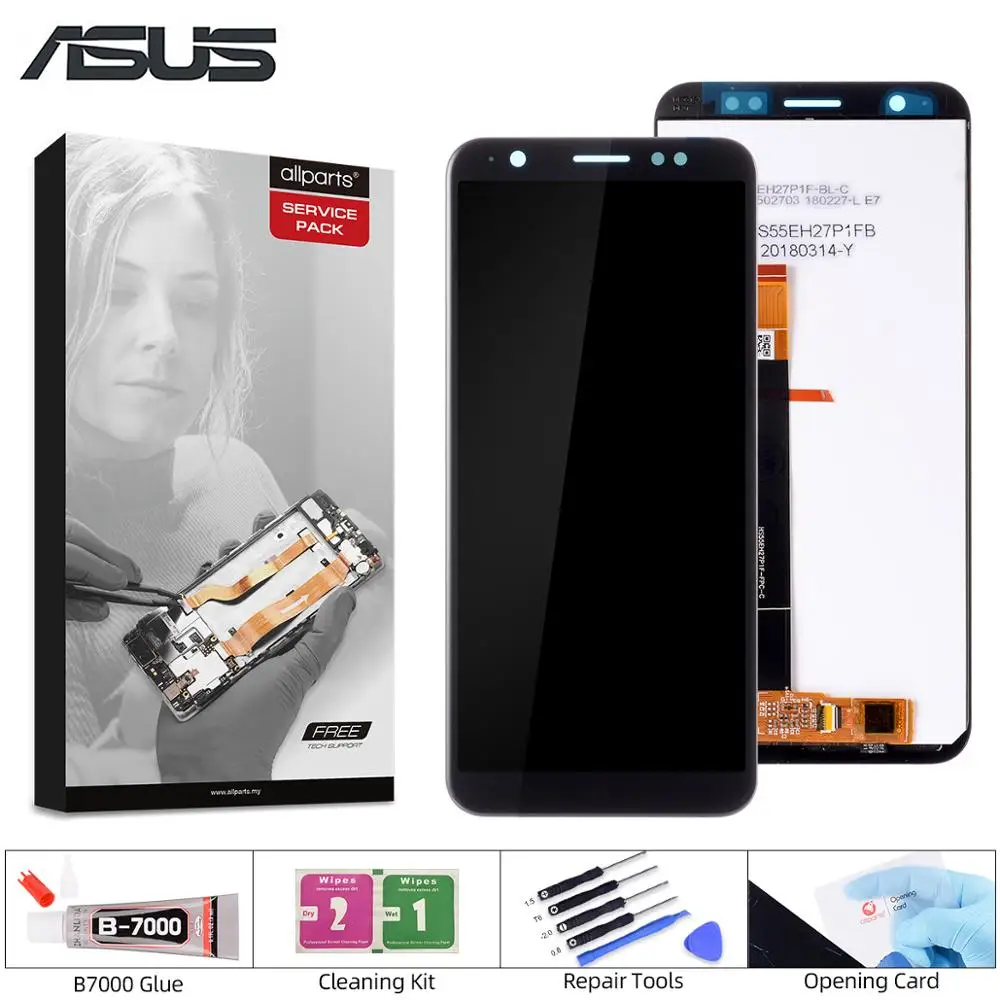 Дисплей для Asus ZenFone Live L1 ZA550KL X00RD LCD в сборе с тачскрином 5.5'' черный