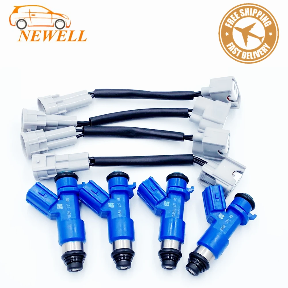 4x 410cc RDX топливный инжектор с вилками 16450 RWC A01 16450RWCA01 для Acura HONDA 07 12 Honda Civic Integra RSX K20 K24