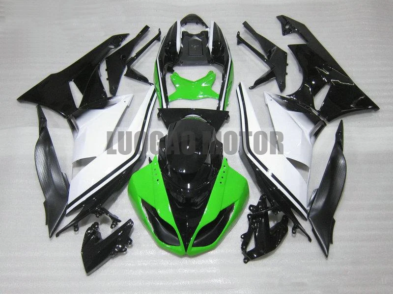 

Injection Aftermarket fairings kit for Green White Black KAWASAKI Ninja 2009 2010 2011 2012 ZX6R fairing set 09-10-11-12 ZX 6R
