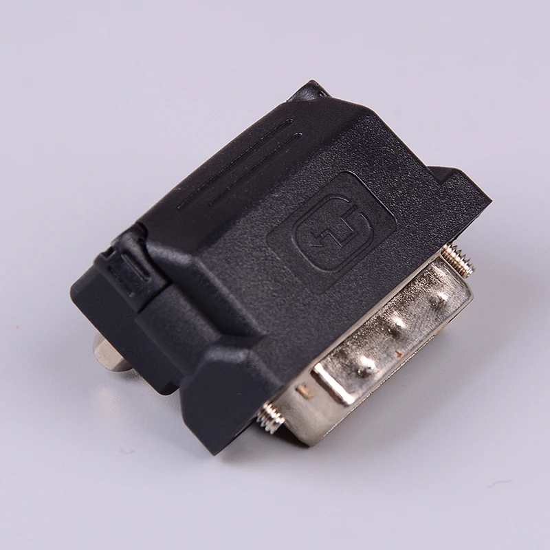 Black DVI-I 24+5 Pin Male To VGA 15 Female 90 Degree Convertor Adapter | Компьютеры и офис
