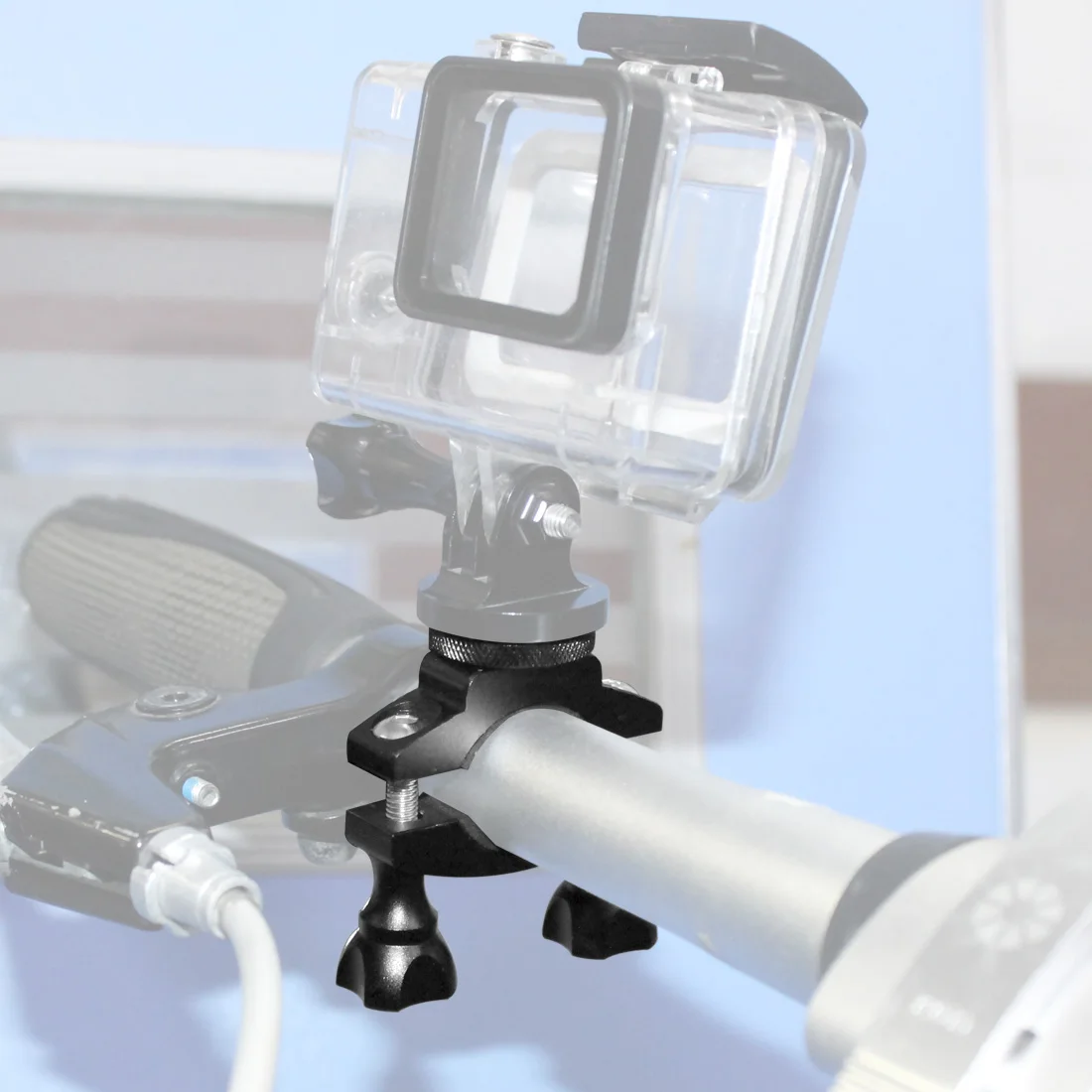 CNC велосипедная ручка для велосипеда зажим Крепление зажим держатель камеры 1/" Штатив Адаптер для GoPro Hero 7 Xiaomi Yi 4K для DJI Osmo Action