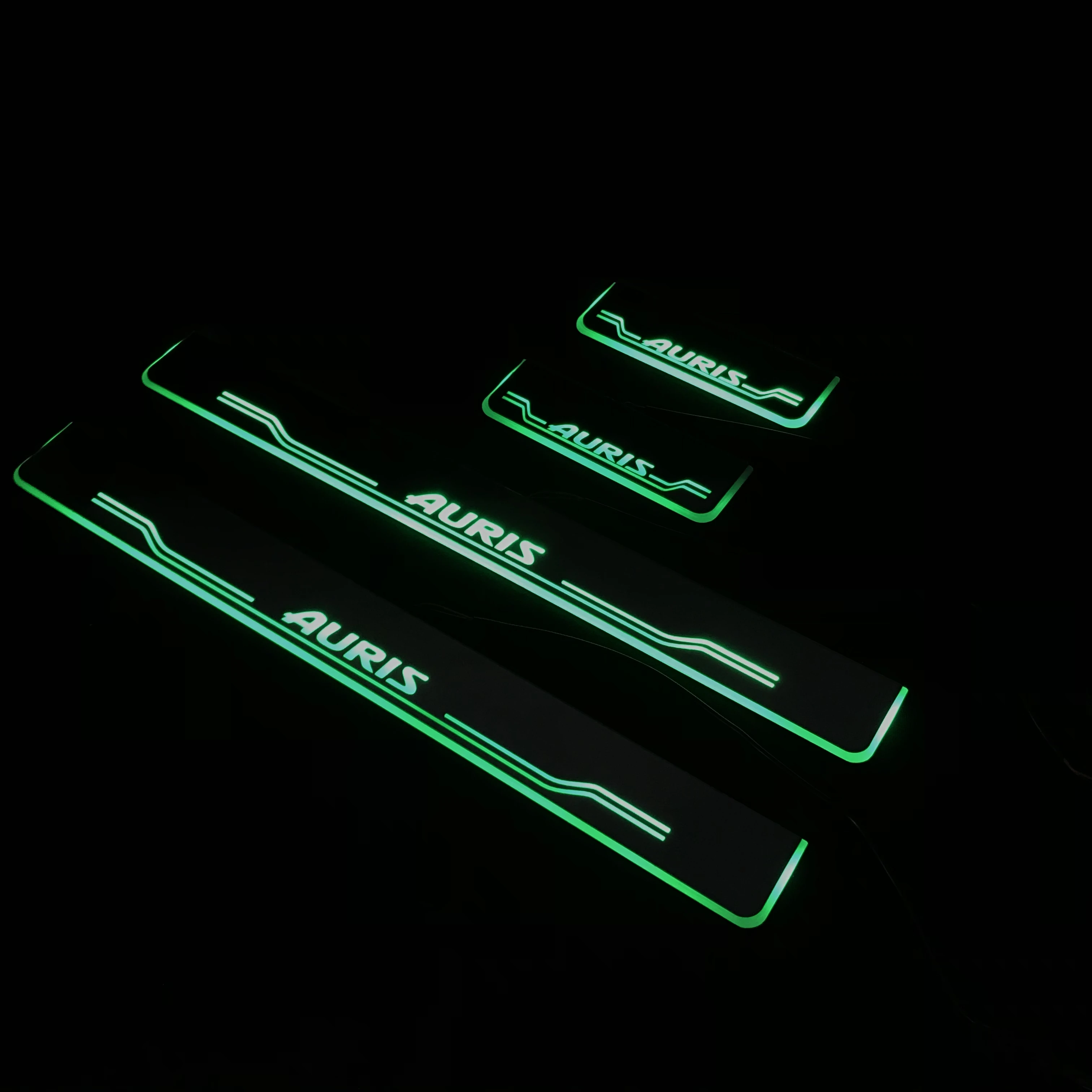 RQXR светодиодные дверные потертости для toyota auris dynamic дверные пороги пластины плоские накладки Добро пожаловать фиксированный светильник, 4 шт