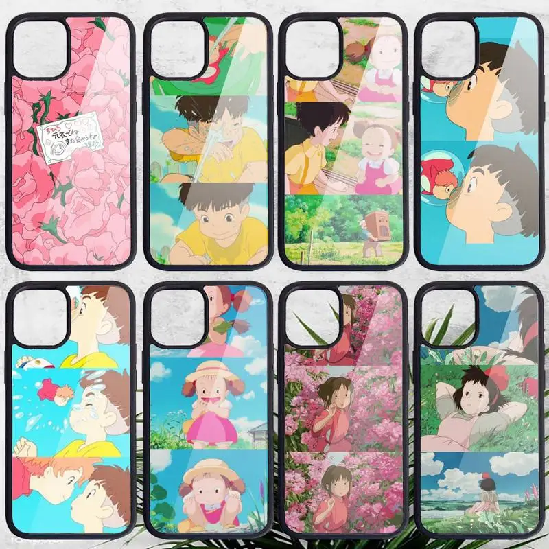 

Ponyo on the Cliff Japan anime movie Phone Case for iPhone 11 12 pro XS MAX 8 7 6 6S Plus X 5S SE 2020 XR Hard TPU PC