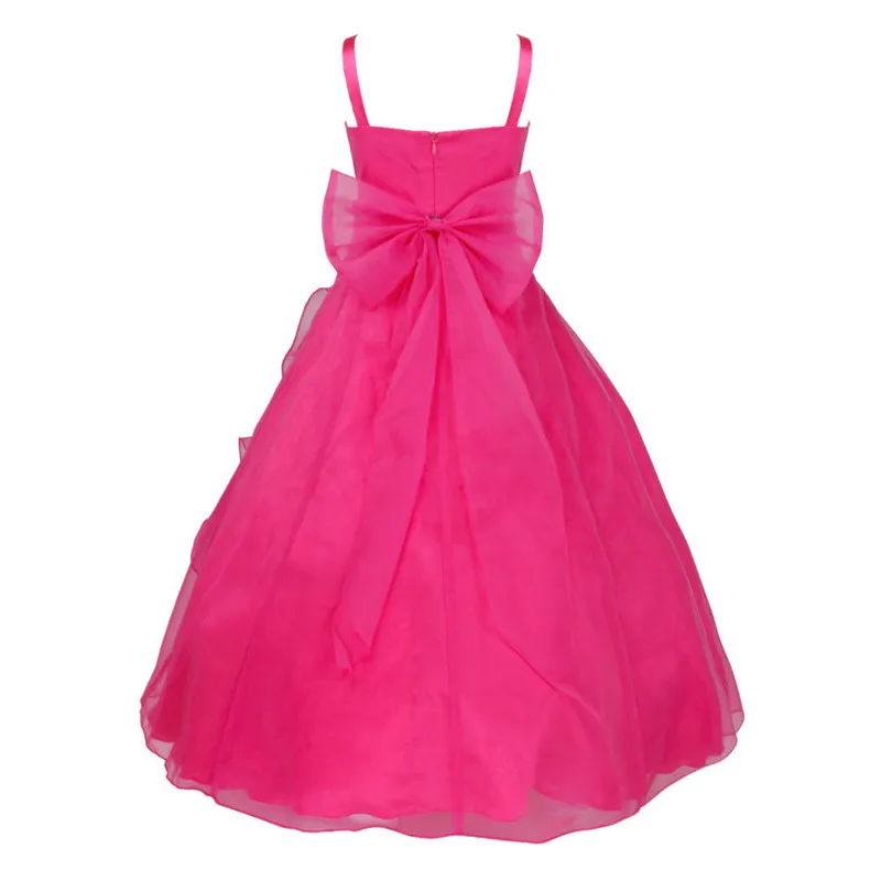 Детское платье-пачка из органзы платье принцессы с цветами для девочек длинное