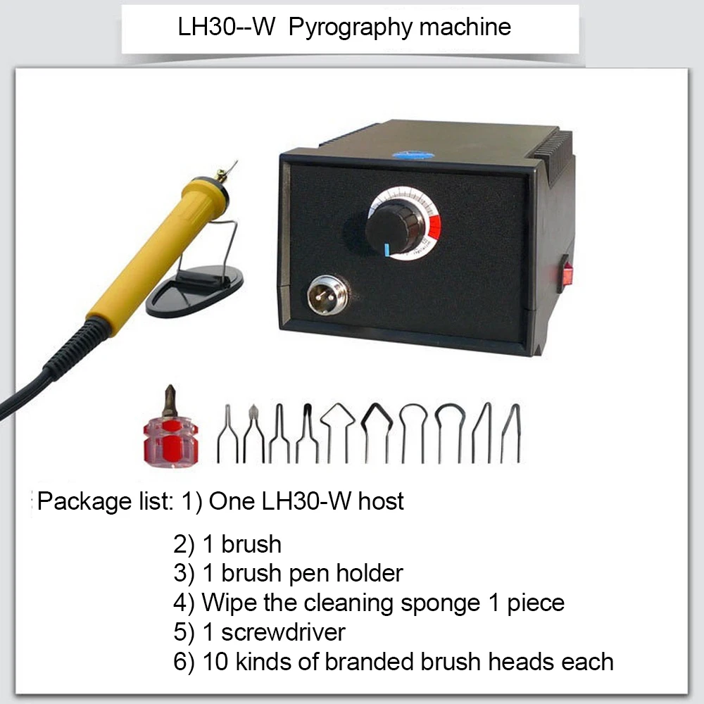 Электрический паяльник 110 В/220 В деревянная горелка с регулируемой температурой