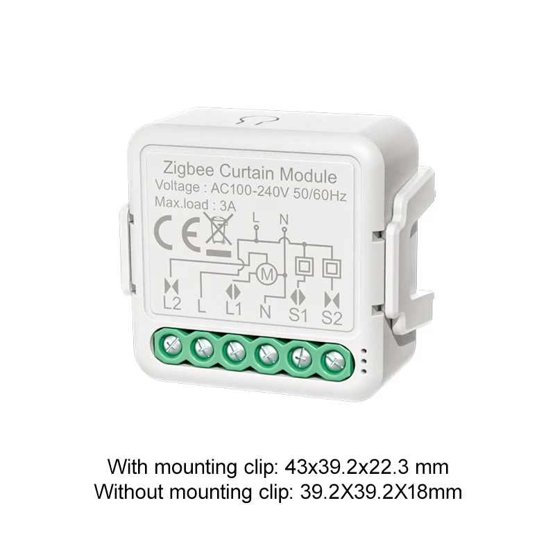 

Woolink Smartlife Tuya Zigbee Smart Curtain Switch Module Relay Compatible Alexa Google Home Assistant Smart Home Life
