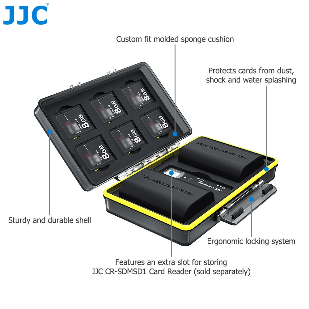 Аккумуляторная батарея JJC для SD SDHC SDXC MSD Micro MicroSD XQD CF карт AA DSLR| |