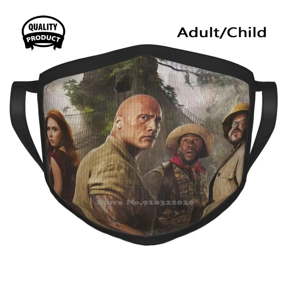 Маска Jumanji для мужчин и женщин Спортивная маска улицы рта новый уровень Дуэйн