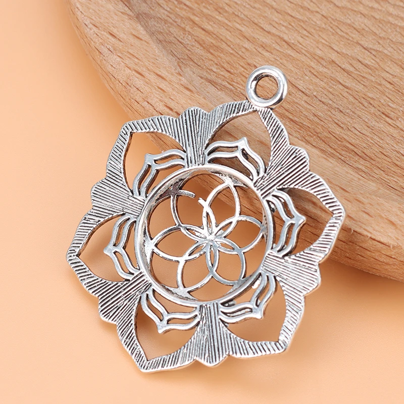 ZXZ 5 шт большой цветок жизни Подвески для ювелирных изделий делая результаты