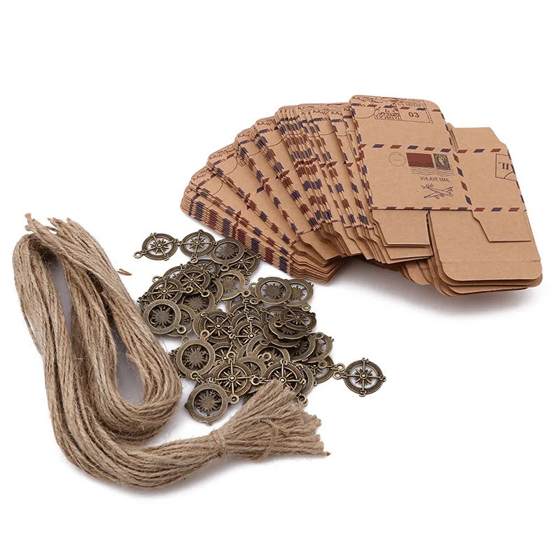 Новая воздушная почта самолет тема путешествия Винтаж сувениры крафт-бумага