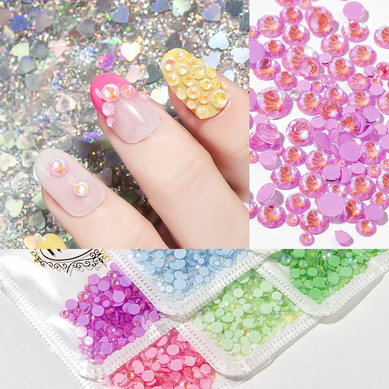 

1 Pack 350pcs SS6-SS20 Glow In The Dark Luminous Nail Crystals Luminous Nail Rhinestones, Flatback Fluorescent 3D Nail Charm