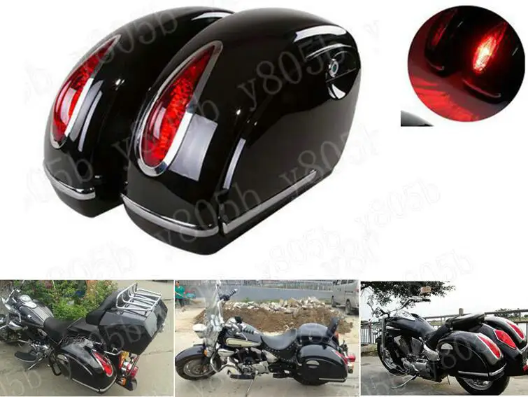 Универсальные жесткие сумки-седла боковая коробка для Yamaha VStar 400 650 1100 1300 Virago Xv 250 535