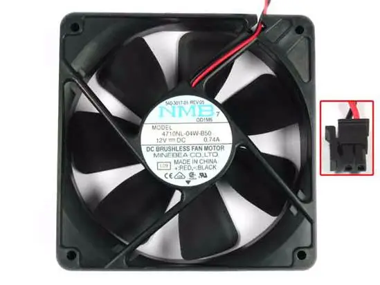 

NMB-MAT 4710NL-04W-B50 L09 DC 12V 0.74A 120x120x25mm Server Cooling Fan
