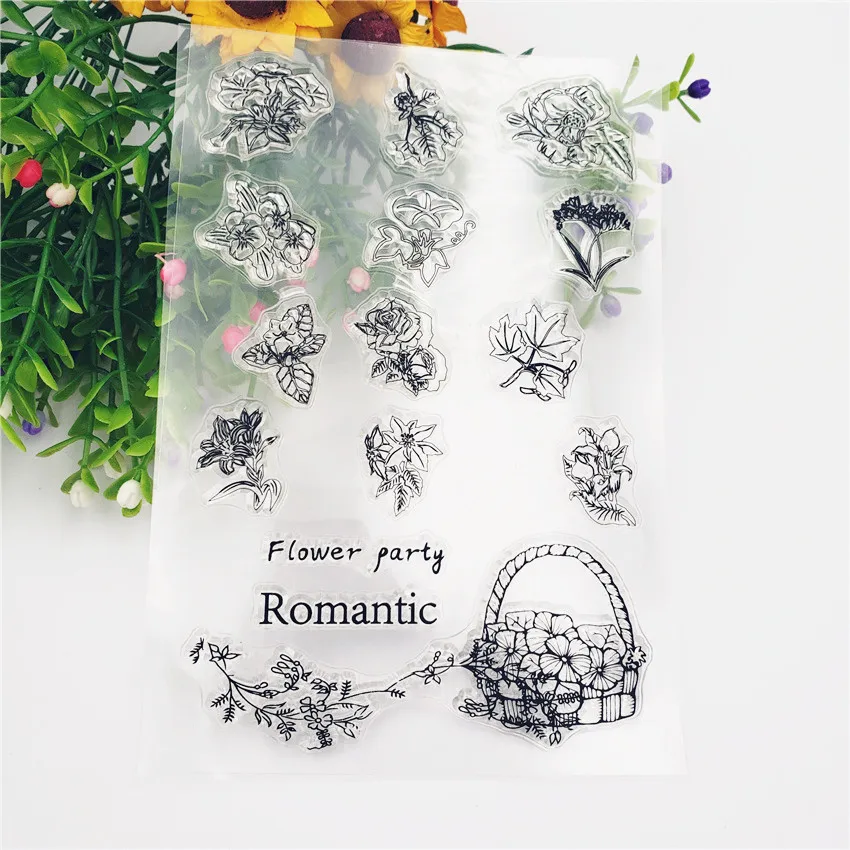 Цветочный каталог прозрачные штампы/силиконовые уплотнения роликовый штамп для