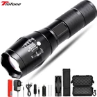 Светодиодный фонарь T6L2, водонепроницаемый велосипедный фонарь с фокусировкой, аккумулятор 18650, люмен