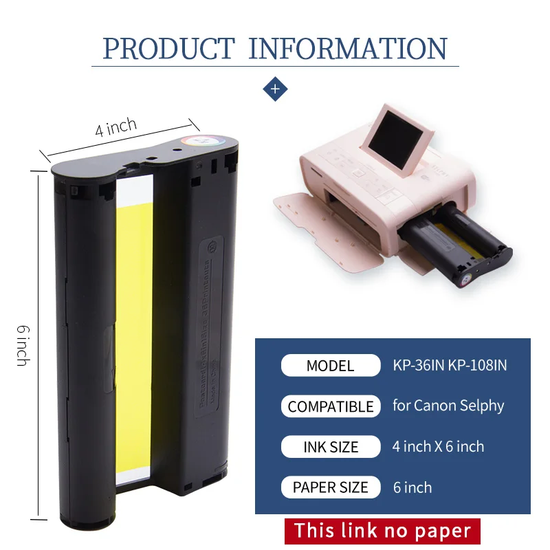 UniPlus 3 шт. чернильная бумага для печати Canon Selphy CP Series CP1200 CP1300 CP910 CP900 лента кассета